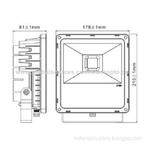 30W LED Floodlight with 1060 Aluminum Cooling Fins